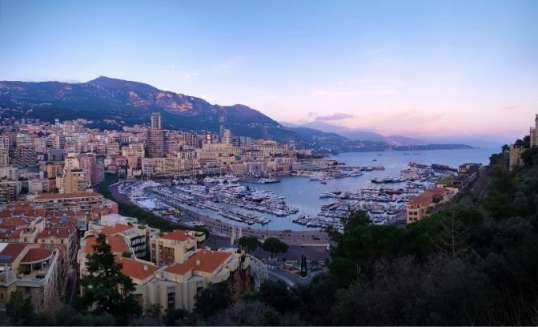 Uitzicht op zee van Monte Carlo